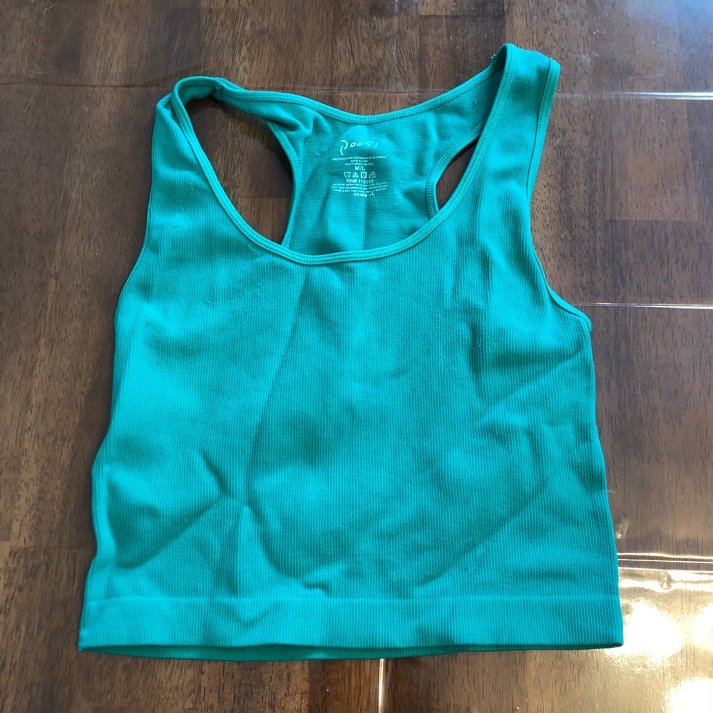 Green Crop Top